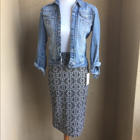 LuLaRoe Dresses & Skirts - LuLaRoe Cassie black and white pencil skirt, NWT